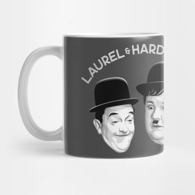 Laurel & Hardy (Monochrome) by PlaidDesign